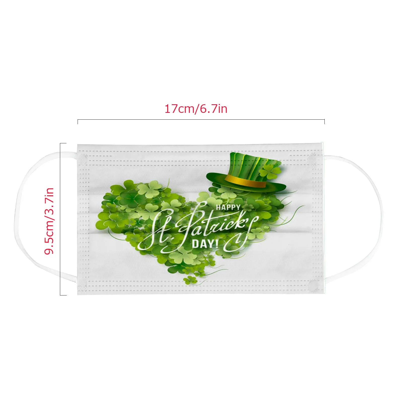 

10-100PCS St. Patrick's Day Daily Care Disposable Face Mask Dustproof Protective Adult Printed mascararilla Masks masques