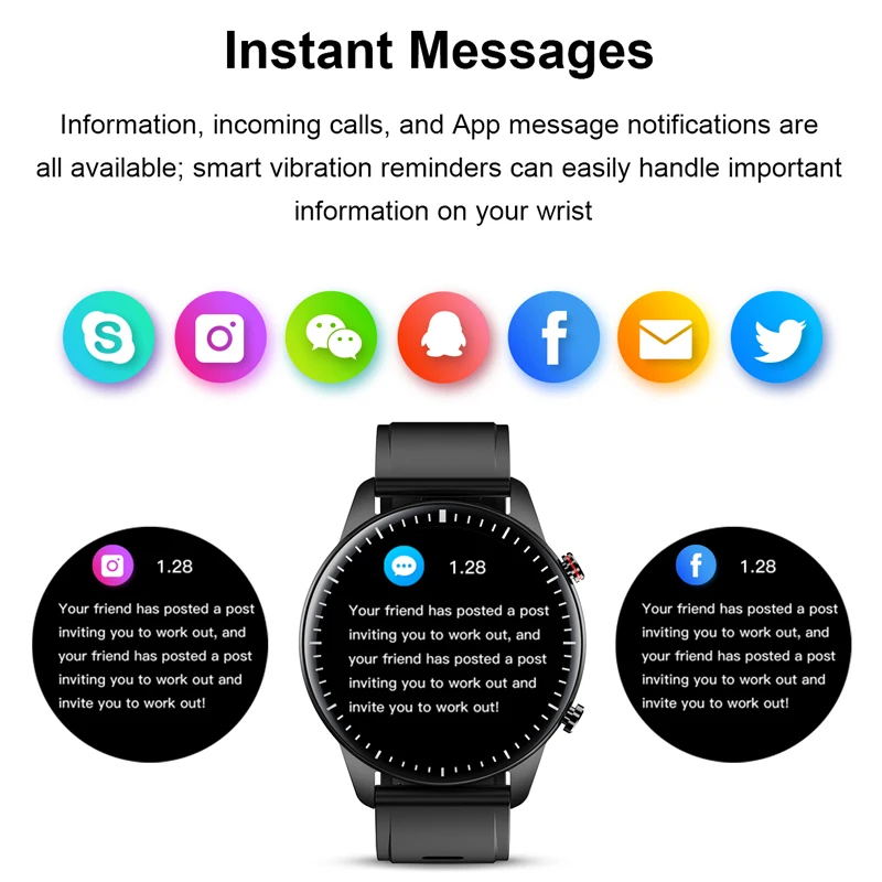 2021 New Men HD Smart Watch Women Support TWS Bluetooth Earphone Heart Rate Monitor Sports Fitness Round Alloy Dial Clock | Наручные часы