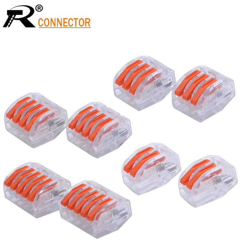 10 шт прозрачный ПК компактный провод проводка соединитель проводник клеммный