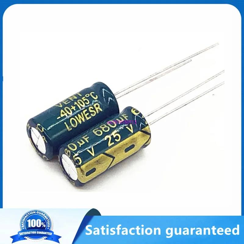 

Алюминиевый электролитический конденсатор Q01, 10 шт./лот, 25 в, 680 мкФ, низкое сопротивление ESR/импеданс, Размер 8*16, 680UF25V 20%