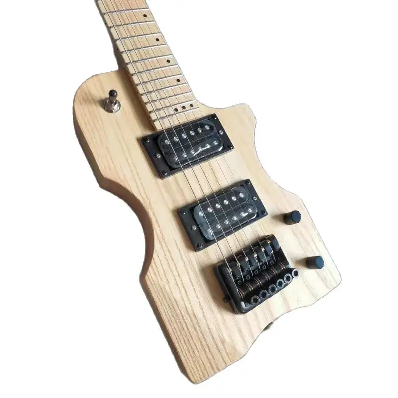 Мини-гитара электрическая гитара без головы 30 дюймов натуральная 6-струнная 24