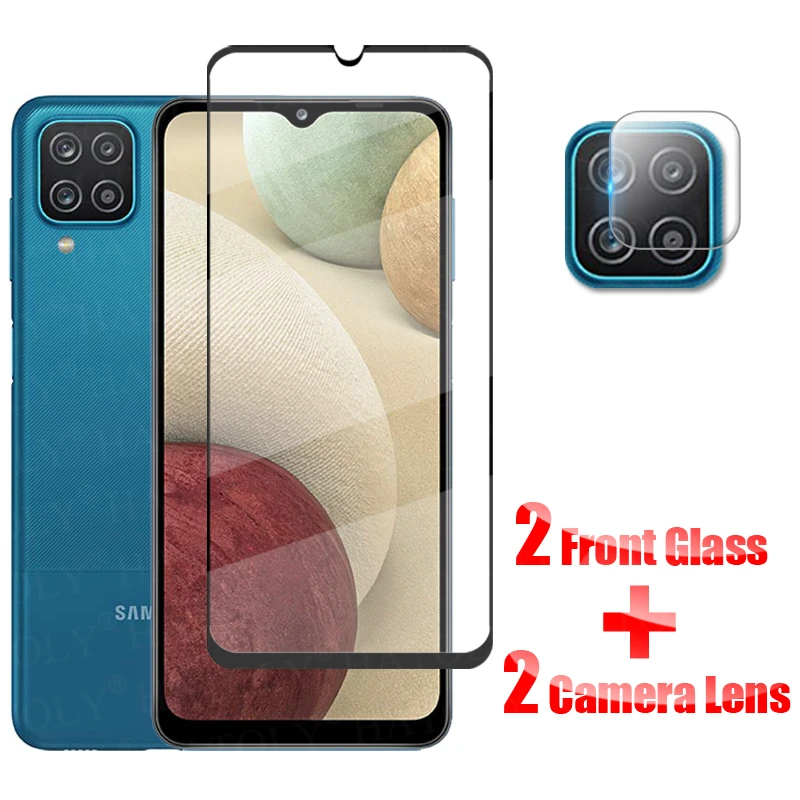 Vidrio de cubierta completa para Samsung Galaxy A12, vidrio templado para Samsung Galaxy M12 M32 A22 A32 A52 A72 A51 A02S A03S, Protector de pantalla-0
