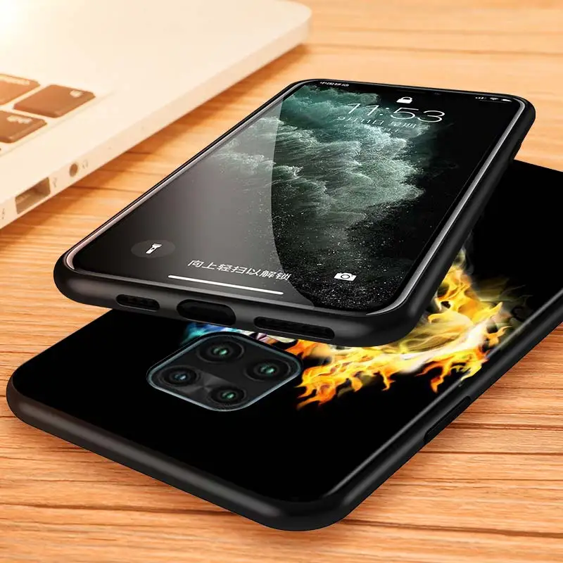 

Flame Beauty Art For Xiaomi Redmi Note 9 9S 9Pro Max 8T 8Pro 8 7 6 5 Pro 5A 4X 4 Silicone Black Phone Case
