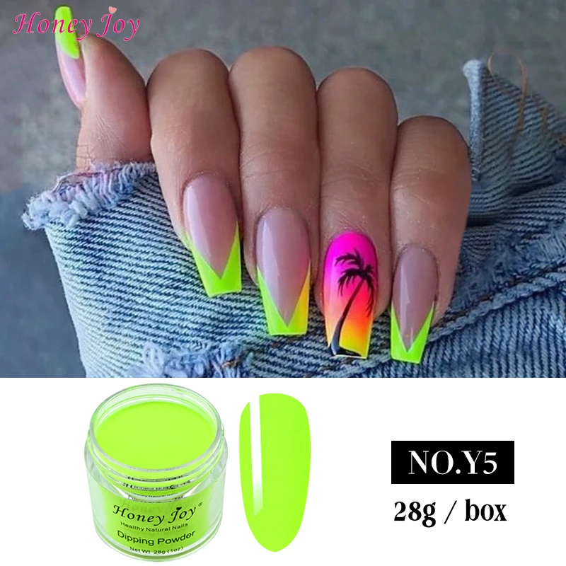 28 г/кор. желтая армейская зеленая пудра ногти для погружения крепкие натуральные