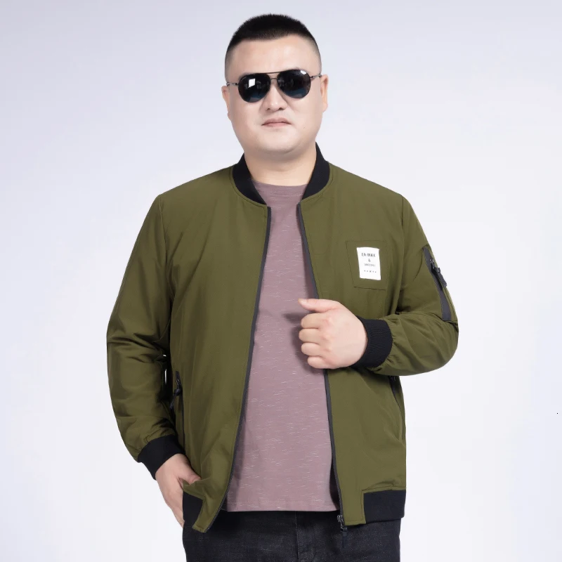 8XL 7XL мужская двусторонняя куртка с воротником стойкой бейсбольная бомбер на