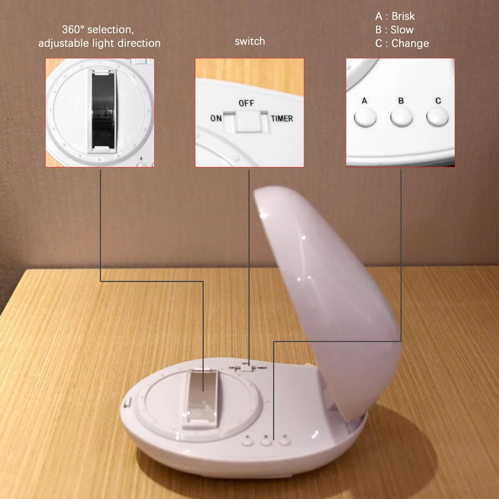 

3 Modes RGB LED Lamp Colorful Led VIP link for Tom