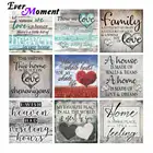 Картина с бриллиантами Ever Mouse, полностью квадратная картина с текстом дома-это не то место, где ощущается Алмазная мозаика ASF2078