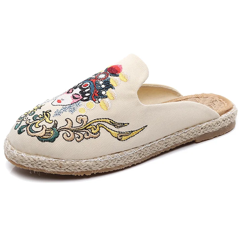 

2020 женская обувь для макияжа лица ручной работы old Beijing Тканевая обувь Mu Guiying вышитая хлопчатобумажная конопляная Тканевая обувь в националь...