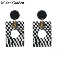 mg clear resin acetic acid earrings for women acrylic earrings new classic zebra print leopard statement dangle fashion jewelry