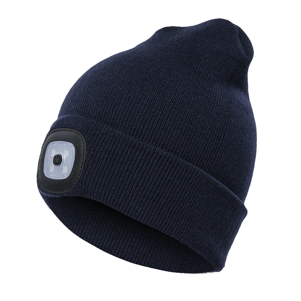 

Шапка унисекс, вязаная шапка для рыбалки, кемпинга, скалолазания, бега со светодиодсветильник