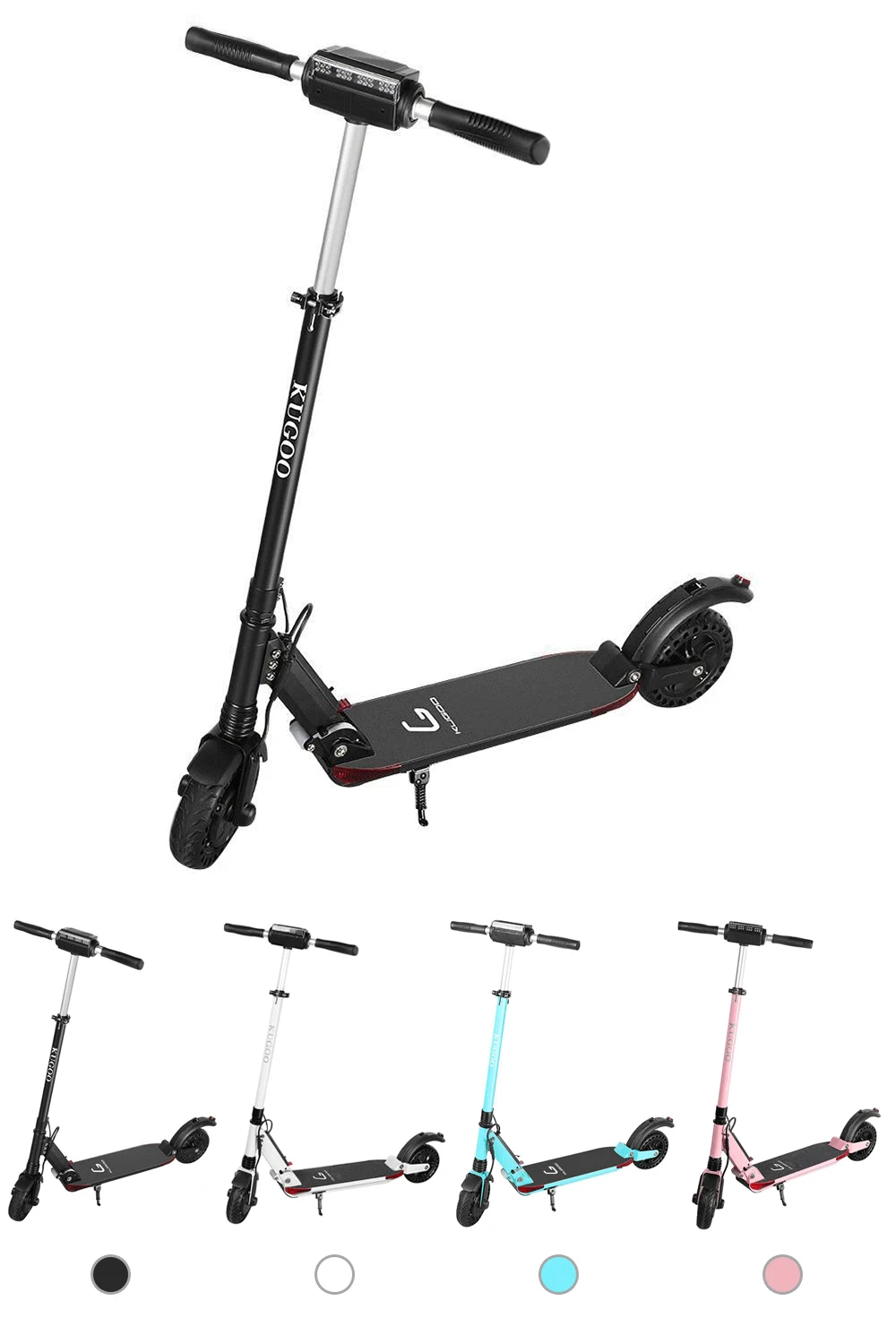 KUGOO S1 PRO Складной электрический самокат максимальная дальность 30 км 350 Вт защитные огни двигателя 8 дюймов сотовый взрывозащищенные шины E-Scooter