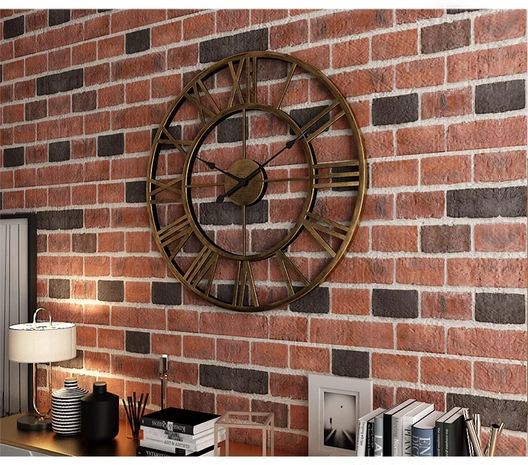 Хит продаж железные бесшумные настенные часы простые часы-бар в гостиной