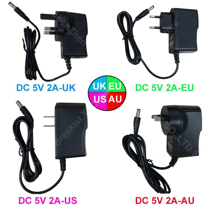 1 шт 5V 2A Зарядное устройство Мощность адаптер для Android ТВ коробка H96/H96 PRO +/H96 MAX H2/H96