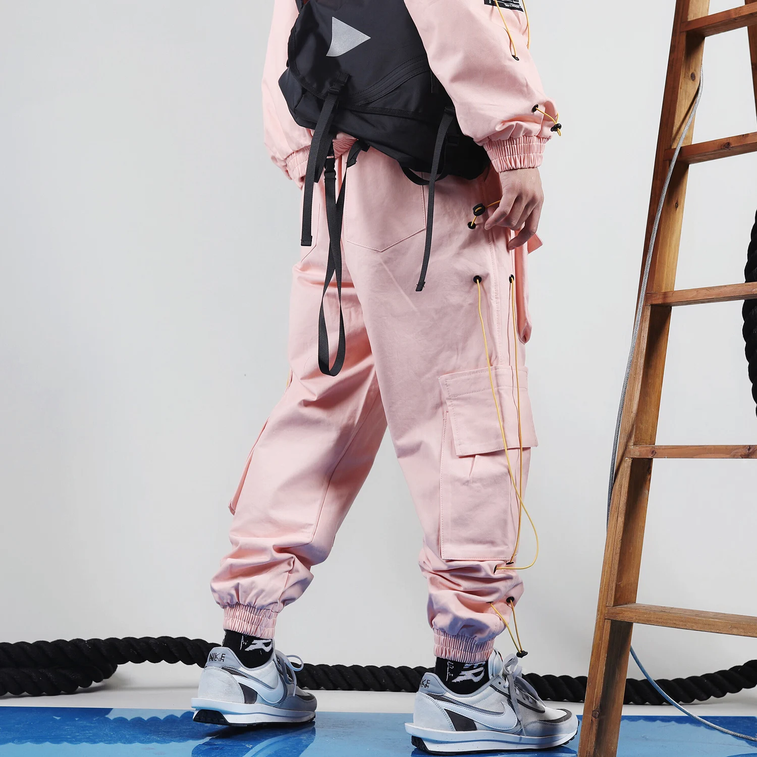 Мужские брюки карго Aelfric Eden однотонные повседневные шаровары в стиле хип хоп