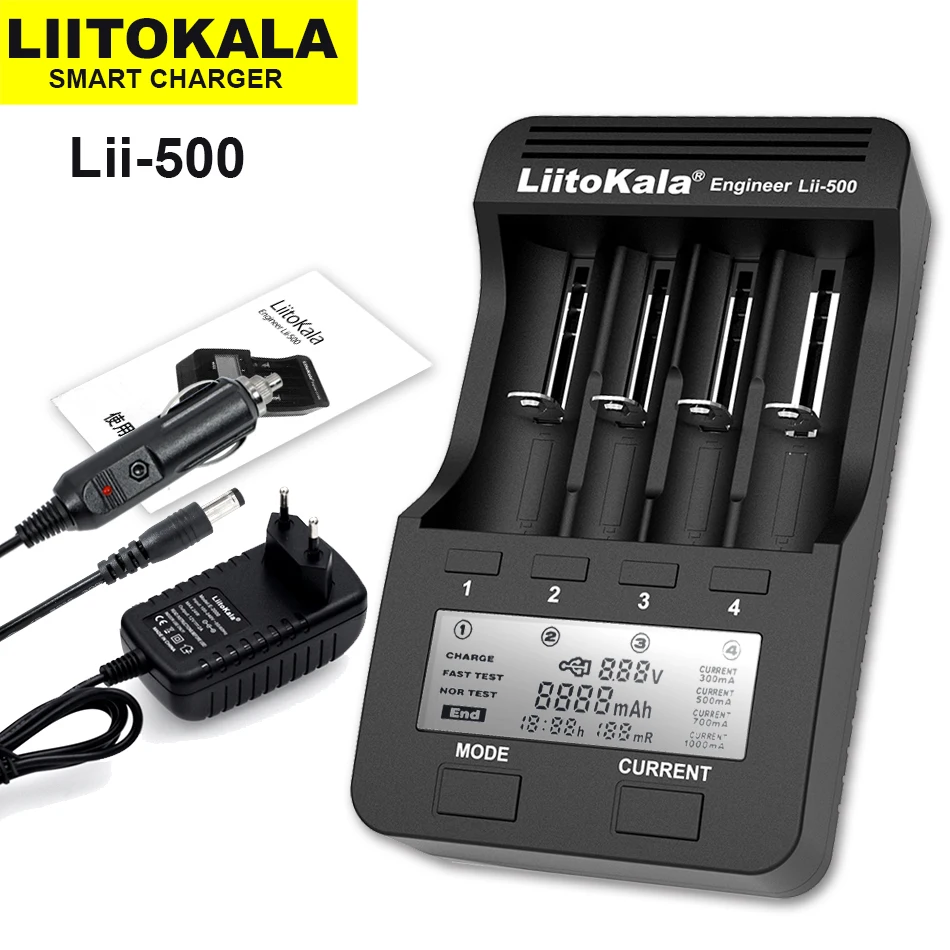 liitokala lii m4 lii 500 lii 500s lii s8 lii 600 lcd 3 7v 18650 18350 18500 21700 14500 26650 aa nimh lithium battery charger free global shipping