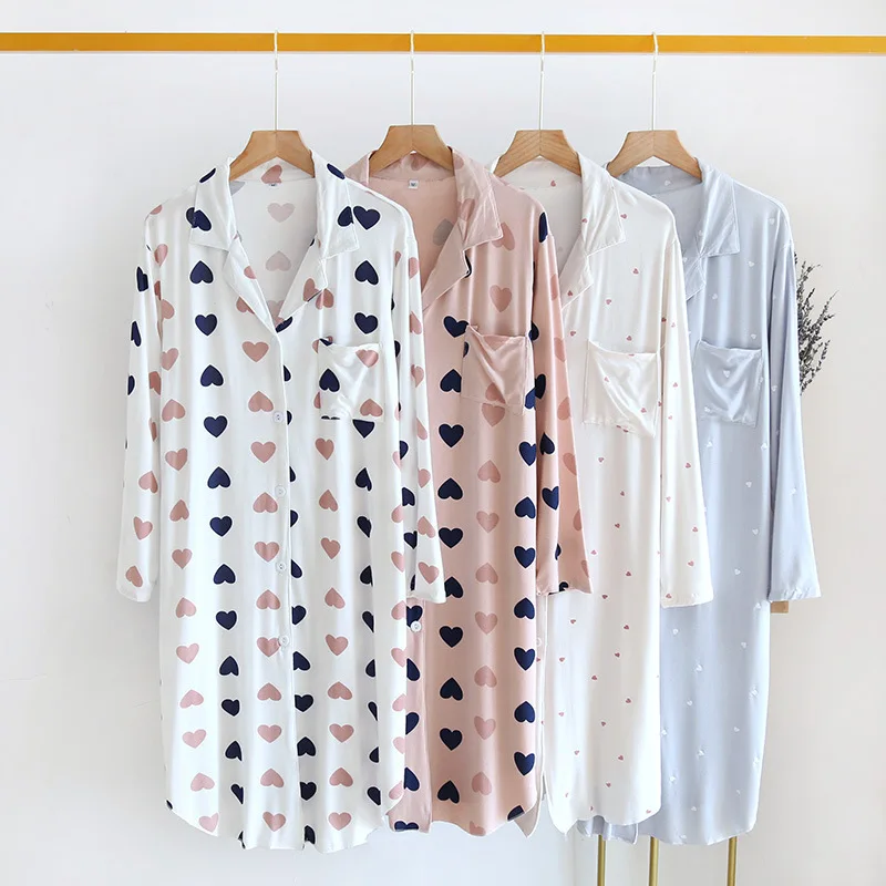 Модальные Материал Для женщин Детское Белье для сна одежда размера плюс ночнушка