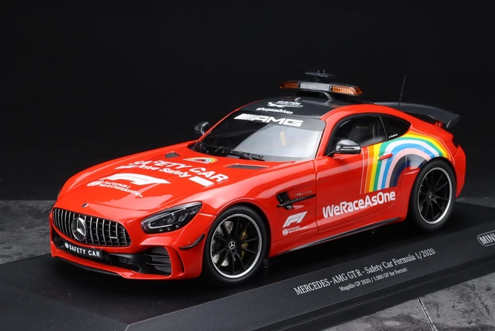 

Minichamps 1:18 BENZs AMG GTR 2020 безопасный автомобиль красный сплав Закрытая Коллекционная Коллекция Смола Металл литые модели игрушка подарок