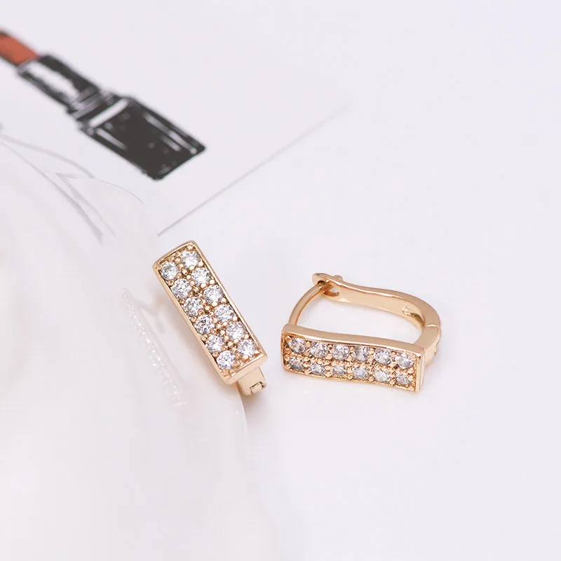 Женские серьги кольца MxGxFam золотого цвета 18 k с цирконом класса ААА + модный