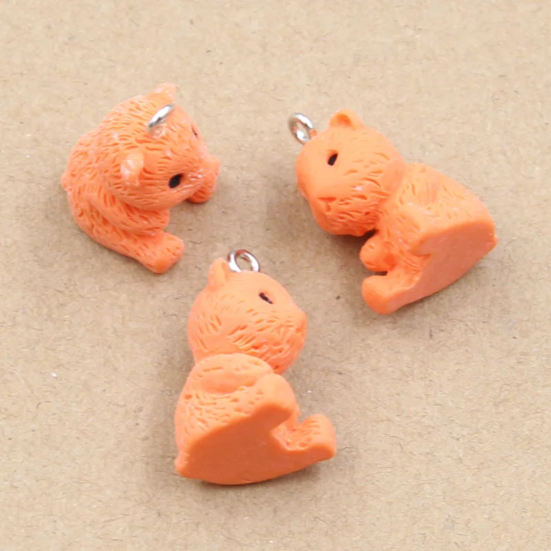 

10pcs Charms Colorful 3D Squirrel Pendants Crafts Making Findings Handmade Jewelry DIY for Earrings Necklace
