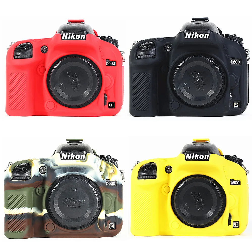 Soft Silicone Armor Skin Case Body Cover Protector for Nikon D600 D610 DSLR Camera |