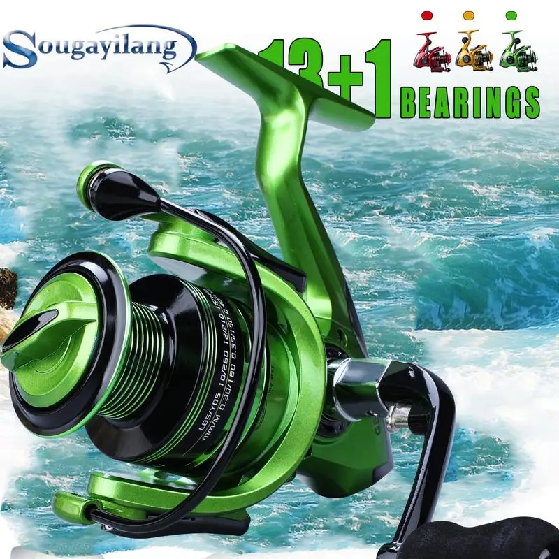 Yumoshi Spinning Reel 13+1BB Stainless Steel 1000-7000 Right Left Hand Metal Coil Spool Ice Jigging Fishing Pesca | Спорт и