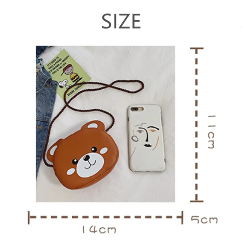 

Children Cartoon Animal Shape Shoulder Bag Small Coin Purse Messengers Bags Handbag Round Zipper Mini Backpack For Girls Gift