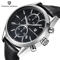 pagani design chronograph leather watches men sports waterproof quartz watch japan movt wristwatch clock men relogio masculino