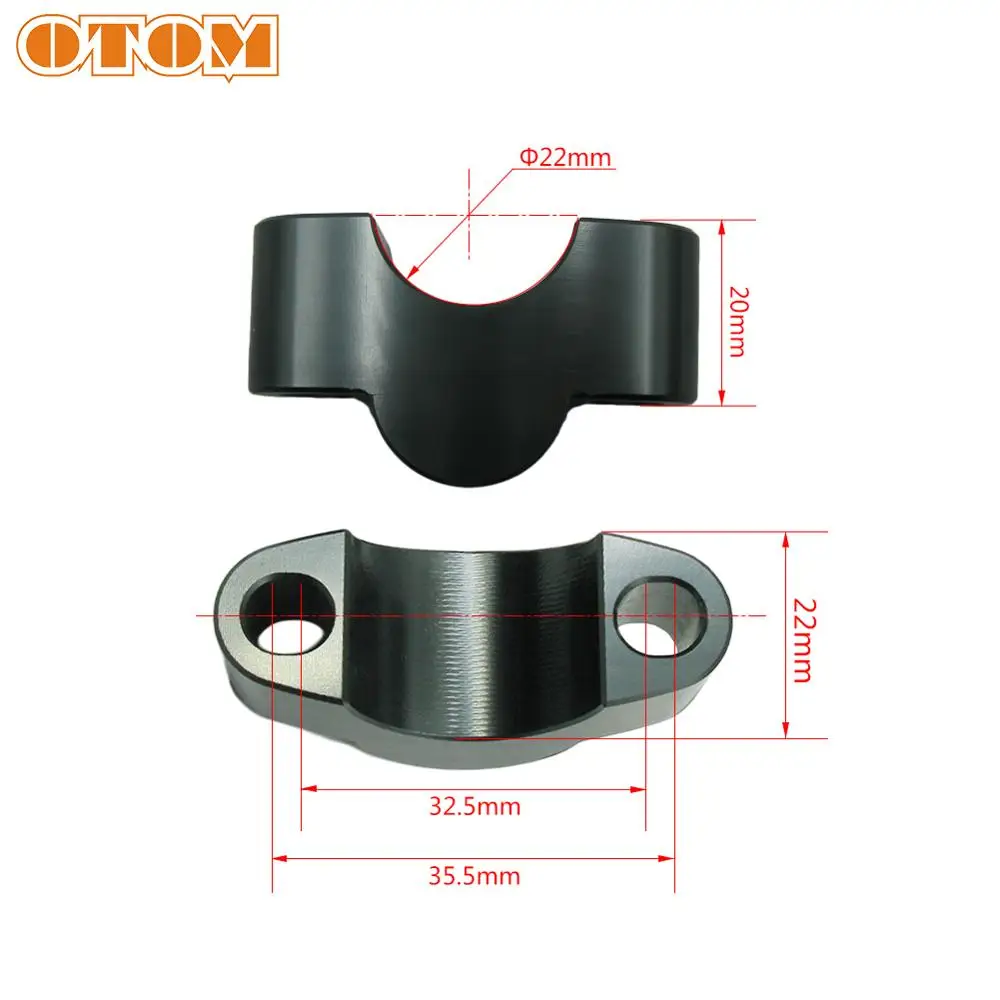 OTOM Universal 7/8" 22mm Motorcycle HandleBar Mount Clamp Aluminum Alloy CNC Handle Bar Clamps For KTM Honda Yamaha Kawasaki ATV |