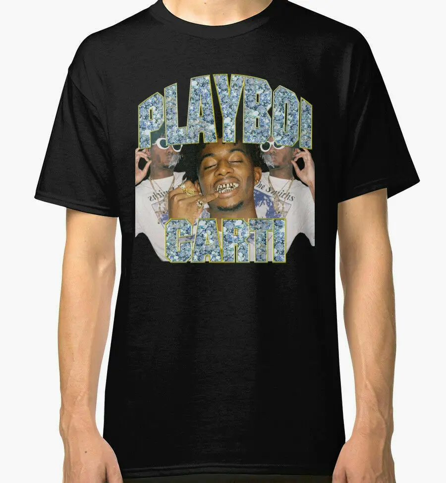 Playboi Carti винтажные хип хоп мужские черные футболки рубашка одежда футболка