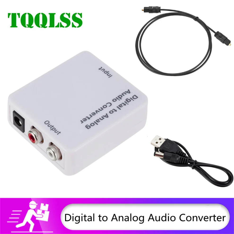 

Цифро-аналоговый аудио преобразователь TQQLSS Toslink из оптического волокна коаксиальный сигнал в RCA R/L аудио декодер SPDIF ATV DAC усилитель