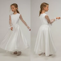 cheap bohemian flower girl dresses for wedding beaded lace crystal girls pageant gowns 2020 customize first communion dress