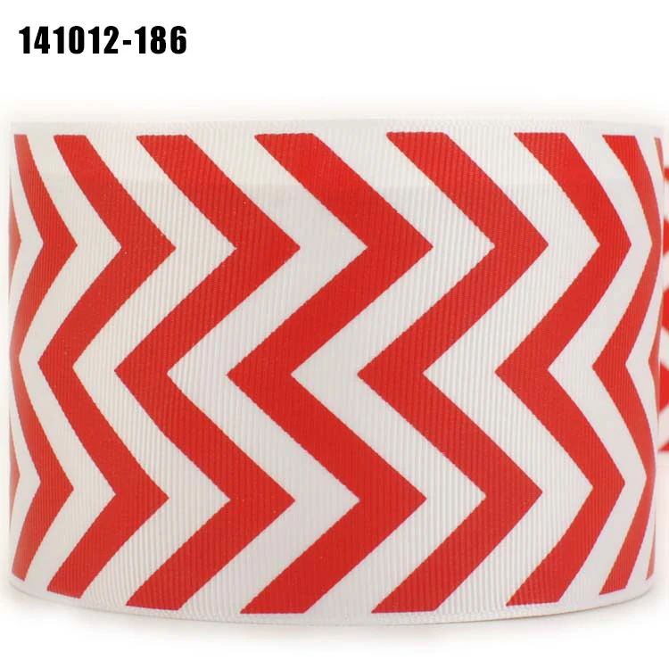 3 &quot75 мм черно красные волны дизайн узор Лента печатная корсажная лента|Ленты для