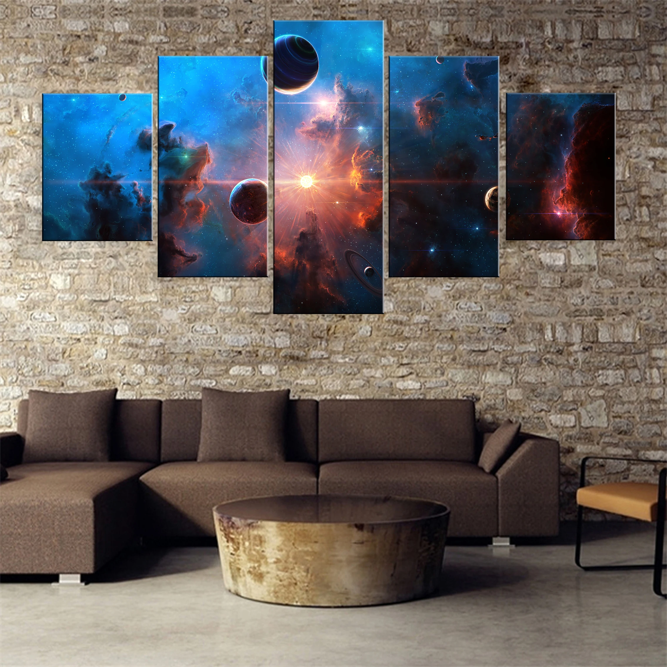 

Landscape Space 5 Pieces Canvas Painting Poster Printed Decoration Modern Artwork Modular Living Room Home Decor Framework
