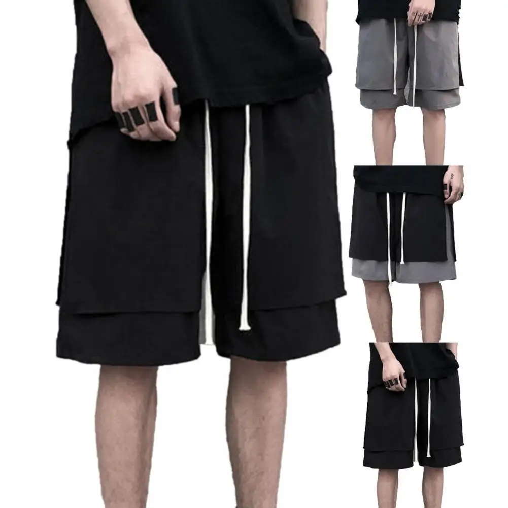 

Summer Fashion Men Shorts Multi Pockets Drawstring Men Classic Relaxed Fit Cargo Shorts for Tennis Casual Shorts 2021