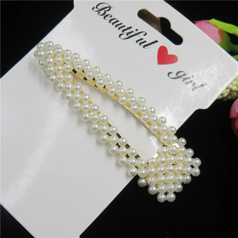 12 шт./лот женские элегантные заколки для волос с жемчугом милые головные уборы