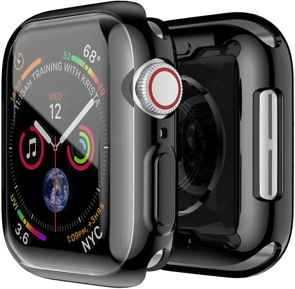 Чехол для часов Apple Watch series 5 4 3 2 1 полосы 42 мм 38 мм 40 мм 44 мм Тонкий ТПУ чехол протектор для iWatch 4 3 42 мм 38 мм