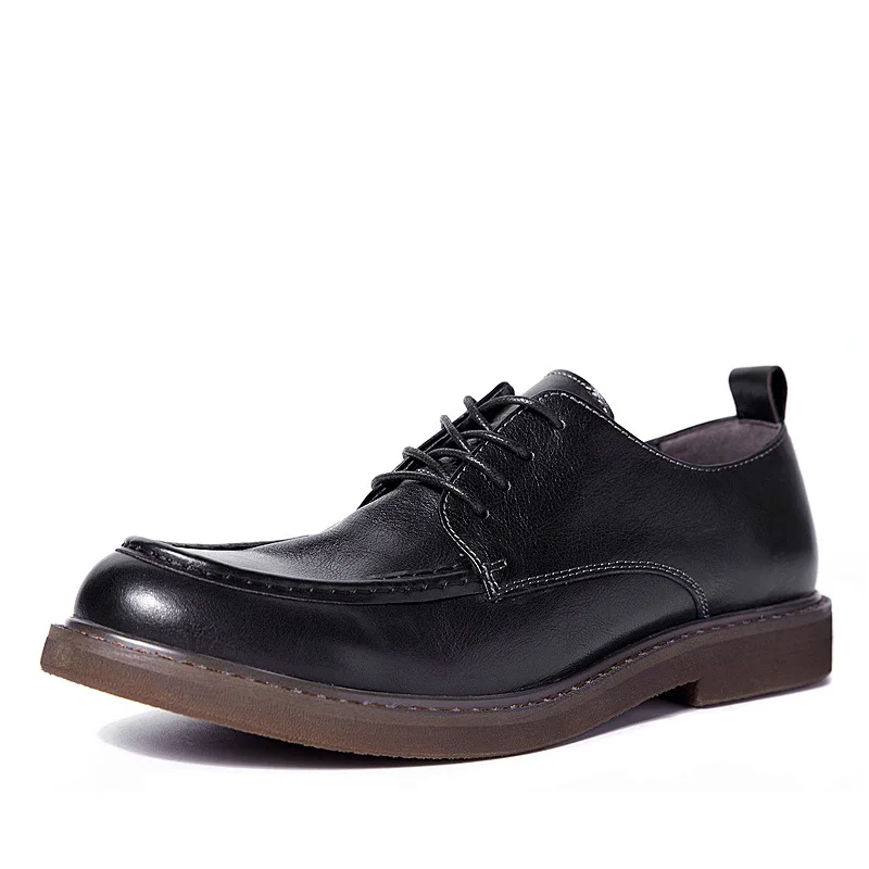 

Mens Business Dress All-match Mens Casual Shoes Soft Bottom Fashion Genuine Leather autumn winter British retro cowhide spring