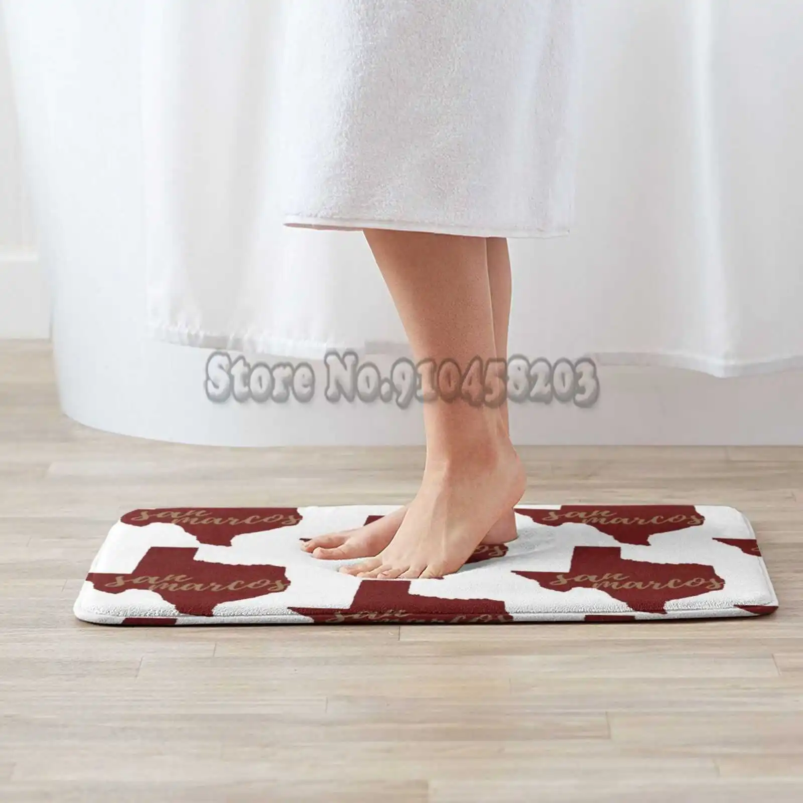 San Marcos Glitter Door Mat Living Room Carpet Absorbent Bath Kitchen Rug Arlington Texas Ut University Of |