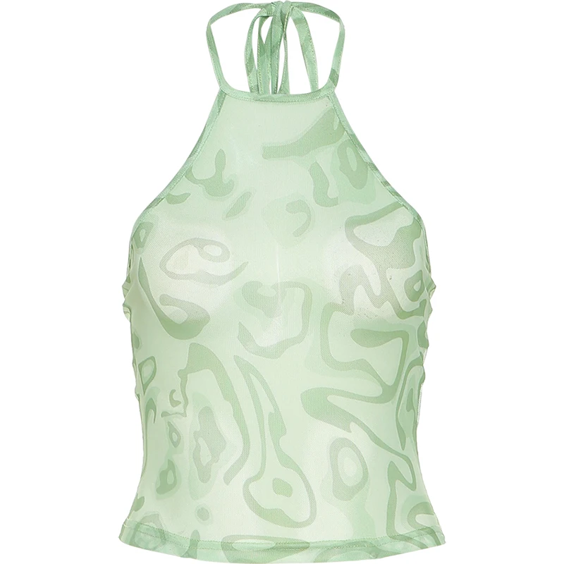 

kywommnz Sexy Halter Lace T-shirt Hanging Neck Small Vest Women Slim Slimming T Shirt Top Summer 2021 E1573