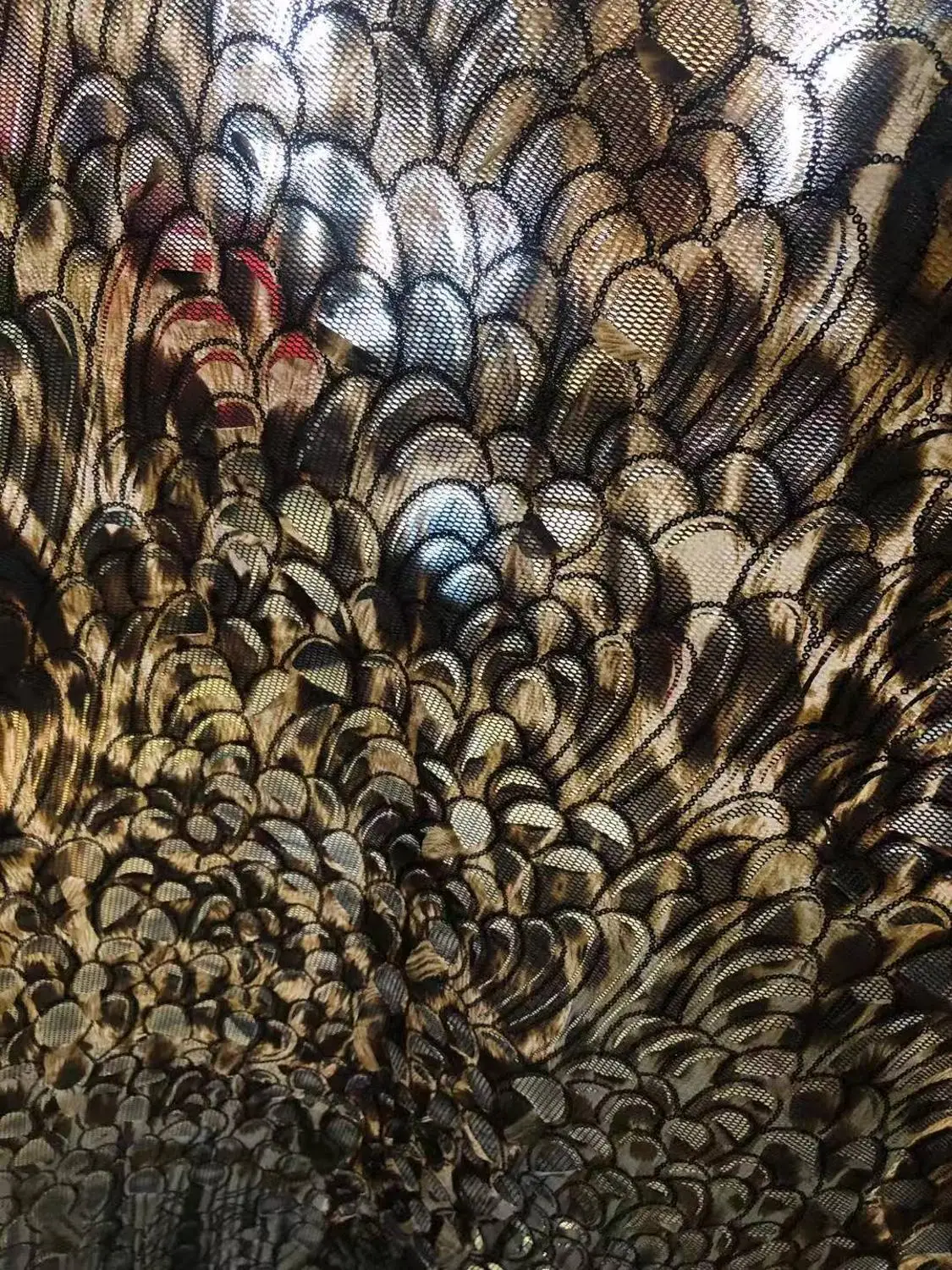 1 ярд композитная сетка смешанных цветов для вечернего/свадебного платья