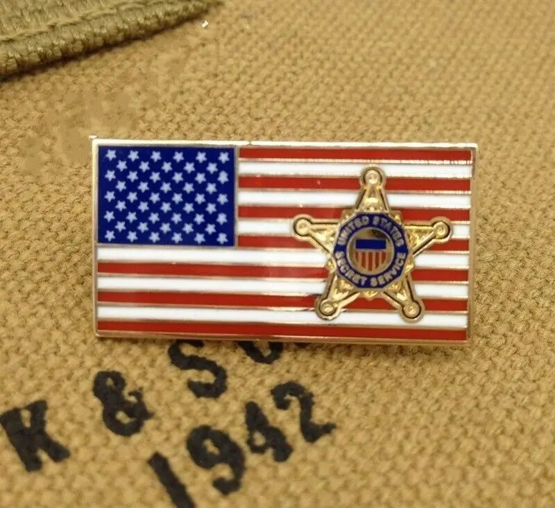 Tomwang201. Секретная служба США металлический нагрудная булавка значок рубашка с