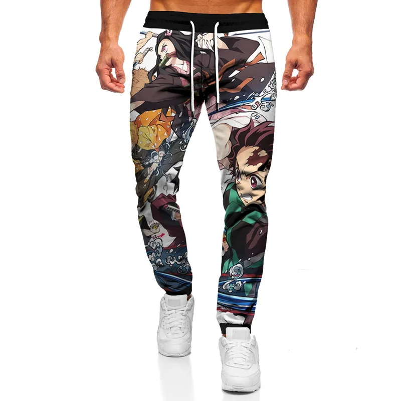 

Japanese animation 3D printing spring and autumn new fashion men's pants Harajuku loose street style casual sports pants S-6XL