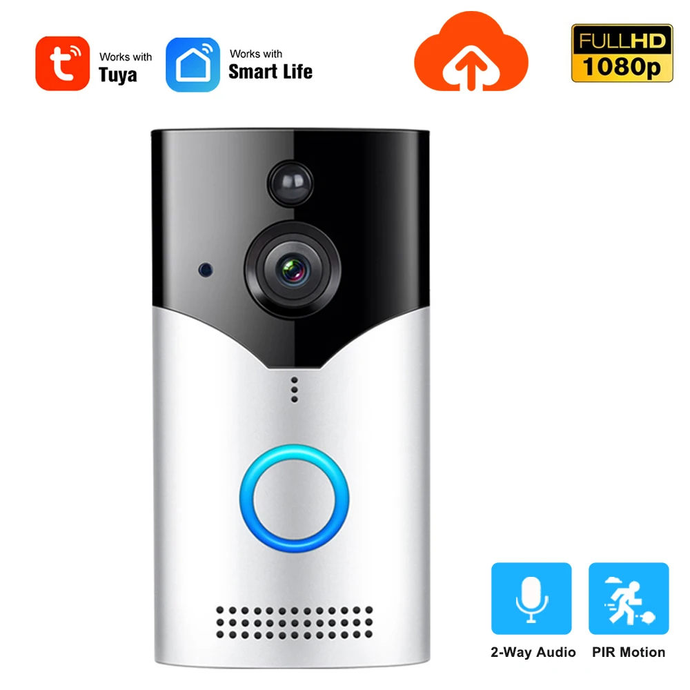 

1080P Tuya WIFI Doorbell Smart Home Wireless doorphone Camera HD 2MP IR Night Vision Video intercom Cloud Service Bell Camera