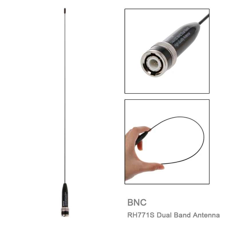 RH771S BNC антенна ультра-тонкий УКВ + UHF для BMW Icom IC-V8 IC-V80 радио TK100 | Мобильные телефоны