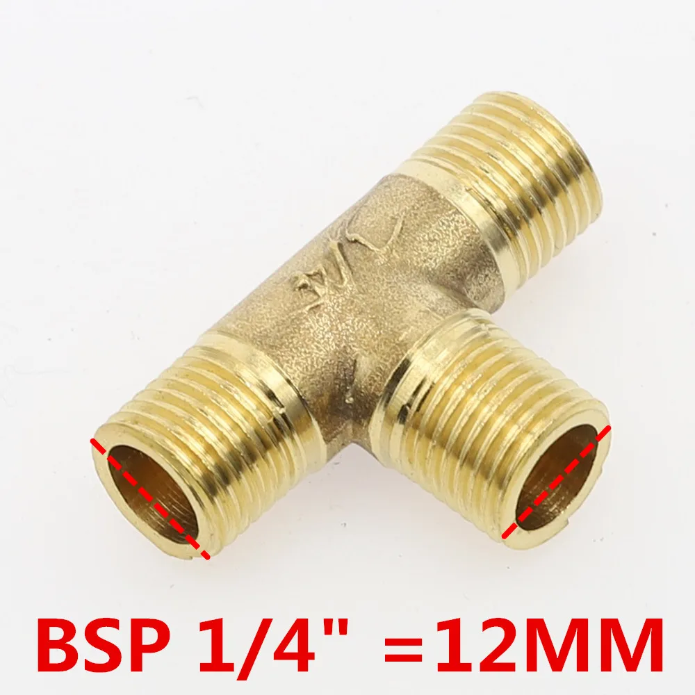 

Латунный тройник для труб 1/8", 1/4", 3/8", 1/2"
