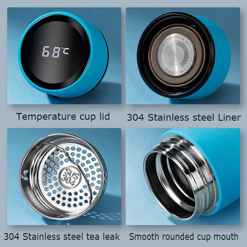 450 мл смарт термос бутылка для воды СВЕТОДИОДНЫЙ Цифровой температурный дисплей