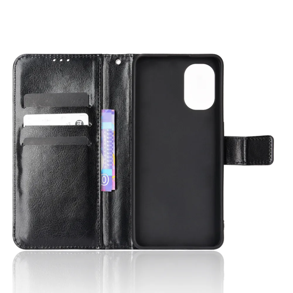 Модный противоударный флип-чехол из искусственной кожи с подставкой для OPPO Reno 7Z