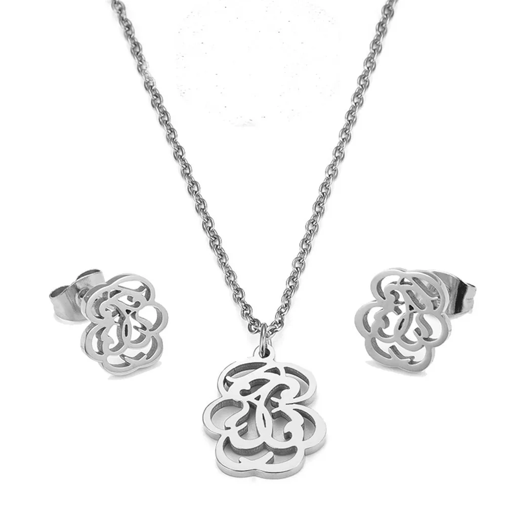 

Stainless Steel Necklace Women Mini Bear Christmas Gift Chain Choker Fashion Pendant Jewelry Set Mom Girlfriend Birthday Present