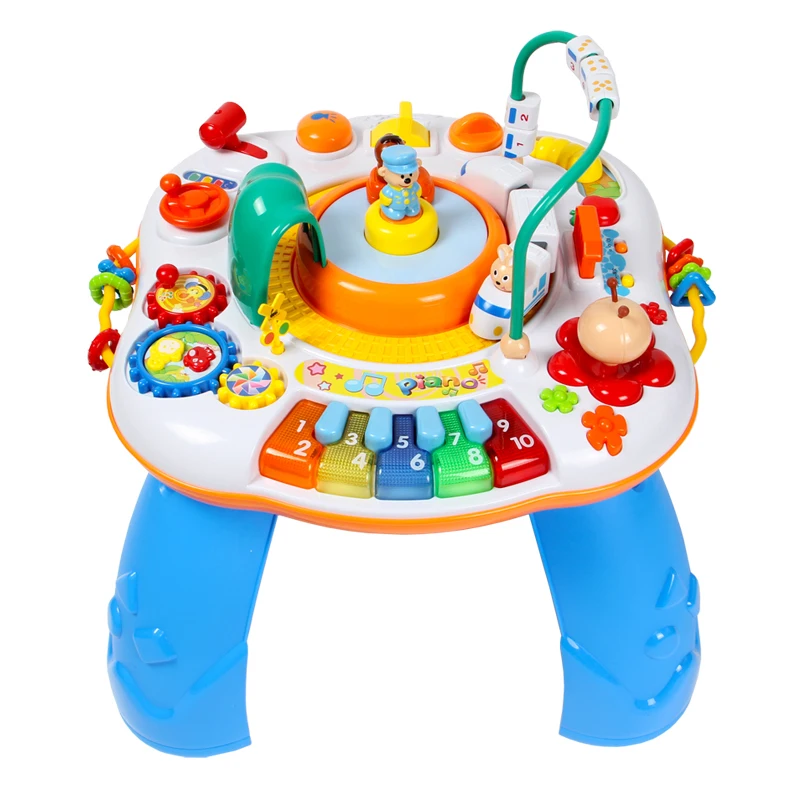Letter Train And Piano Activity Table Musical Baby Learning Table Discovering Activity Baby Desk