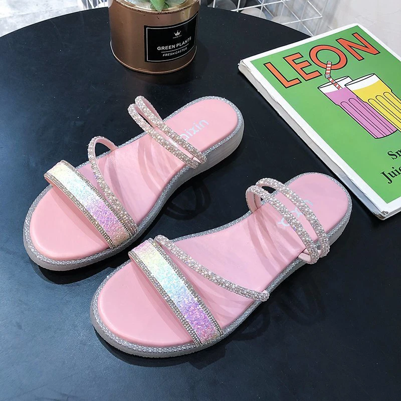 

Roman Style Sandals Women Summer Platform Bling Slippers Soft Jelly Shoes Female Slip-on Sandals Outdoor Ladies Slides Plus Size